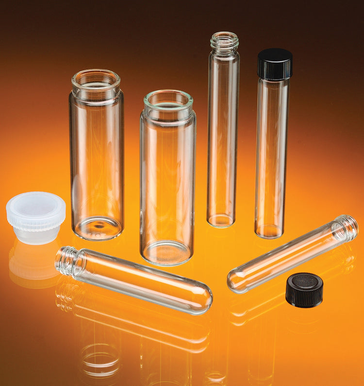 Clear Specialty Serum Glass Vial with Phenolic Black Caps